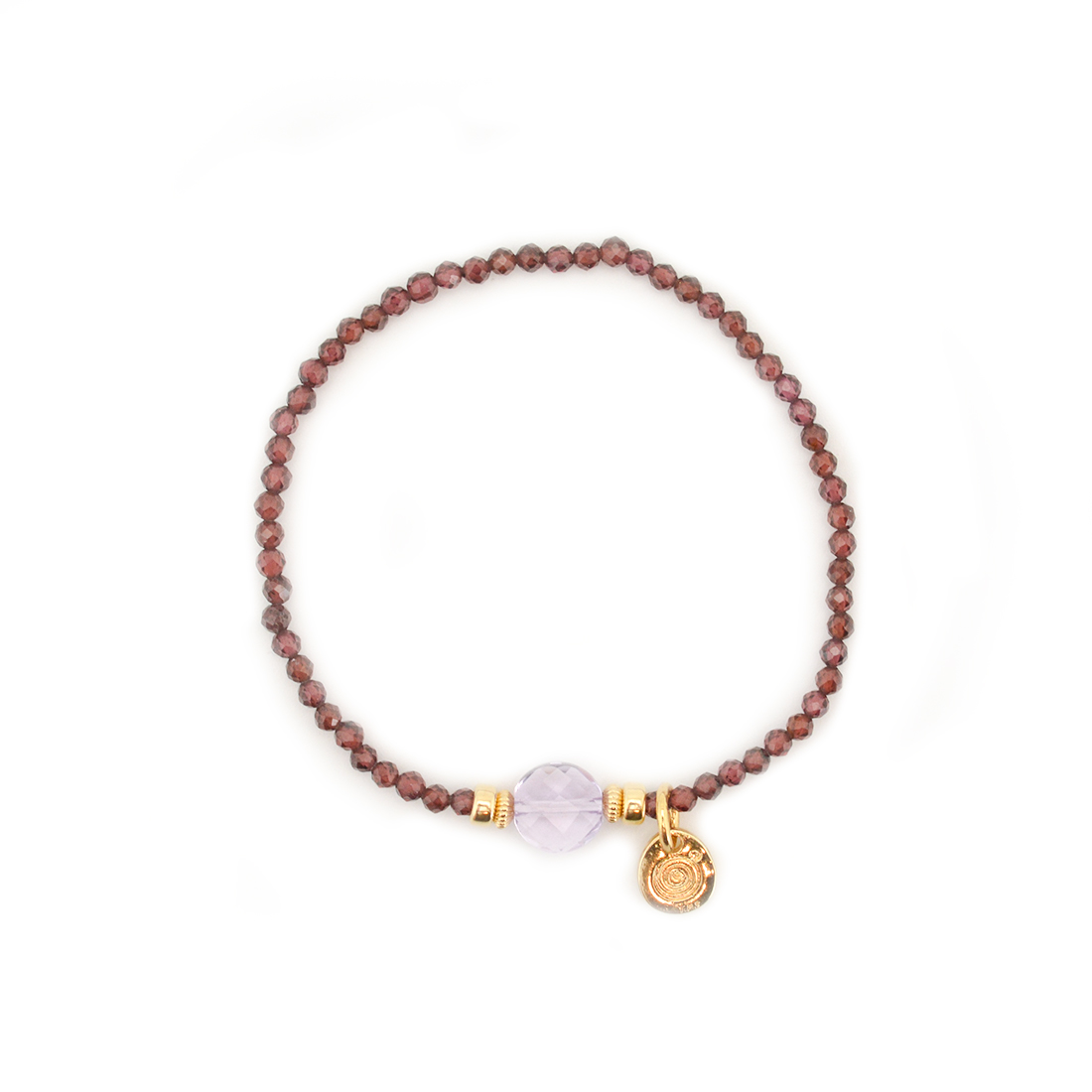 ガーネット＋アメシストブレスレット