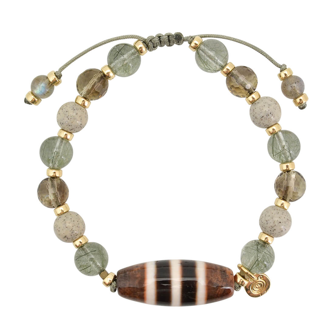 三色線珠ブレスレット