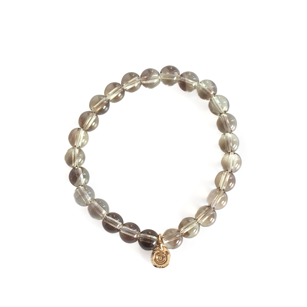 茶黄水晶ブレスレット