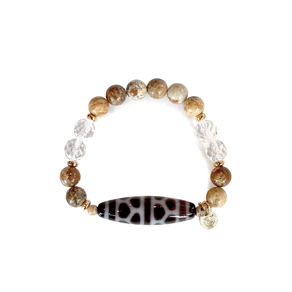 亀甲長壽天珠ブレスレット