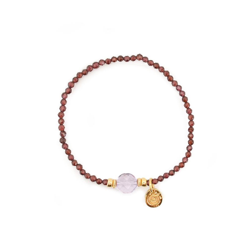 ガーネット＋アメシストブレスレット