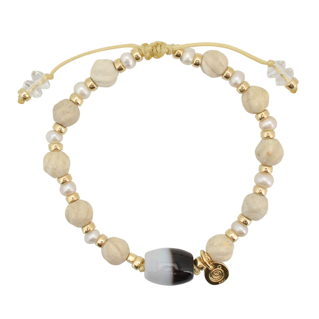 黒白天珠ブレスレット