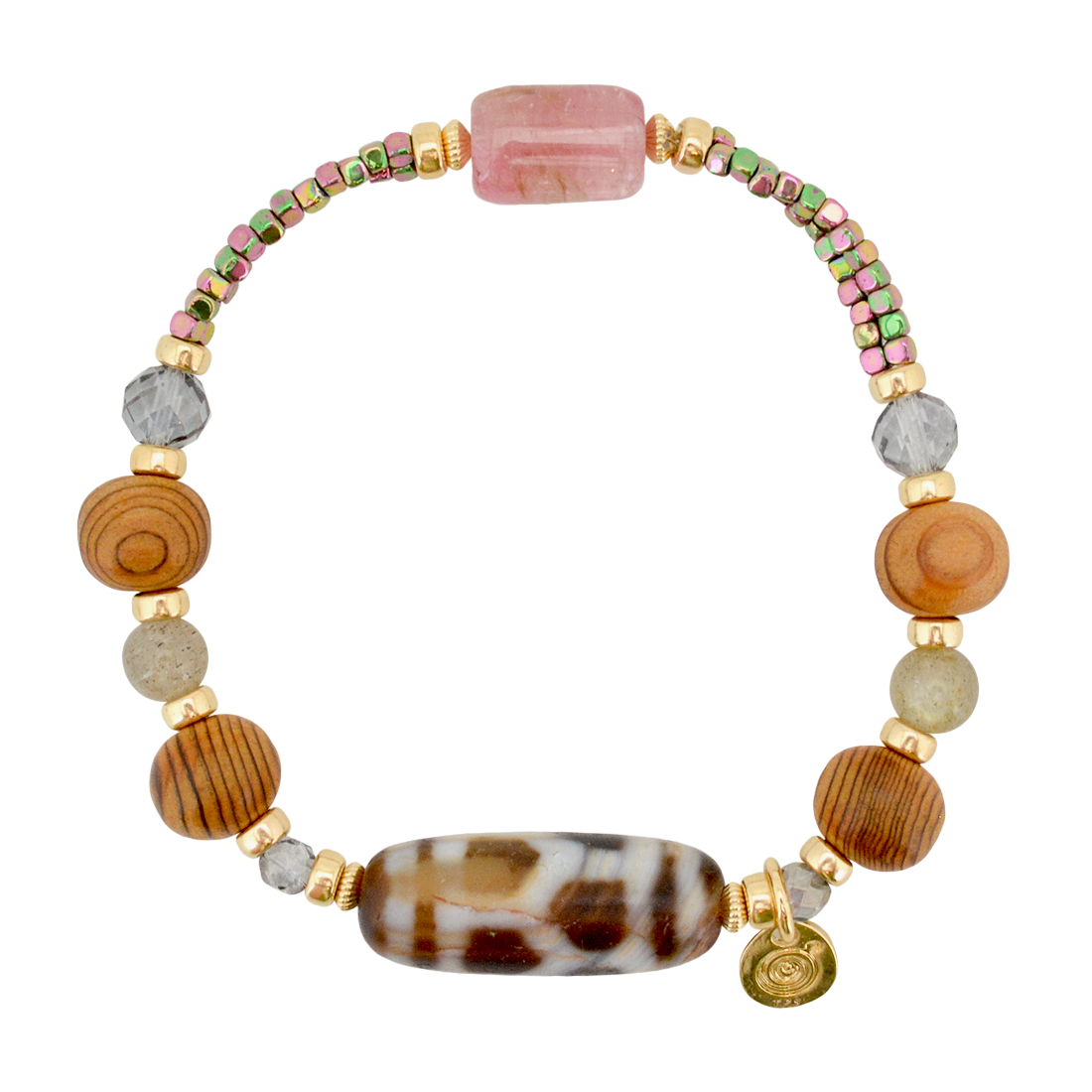 亀甲長壽天珠ブレスレット