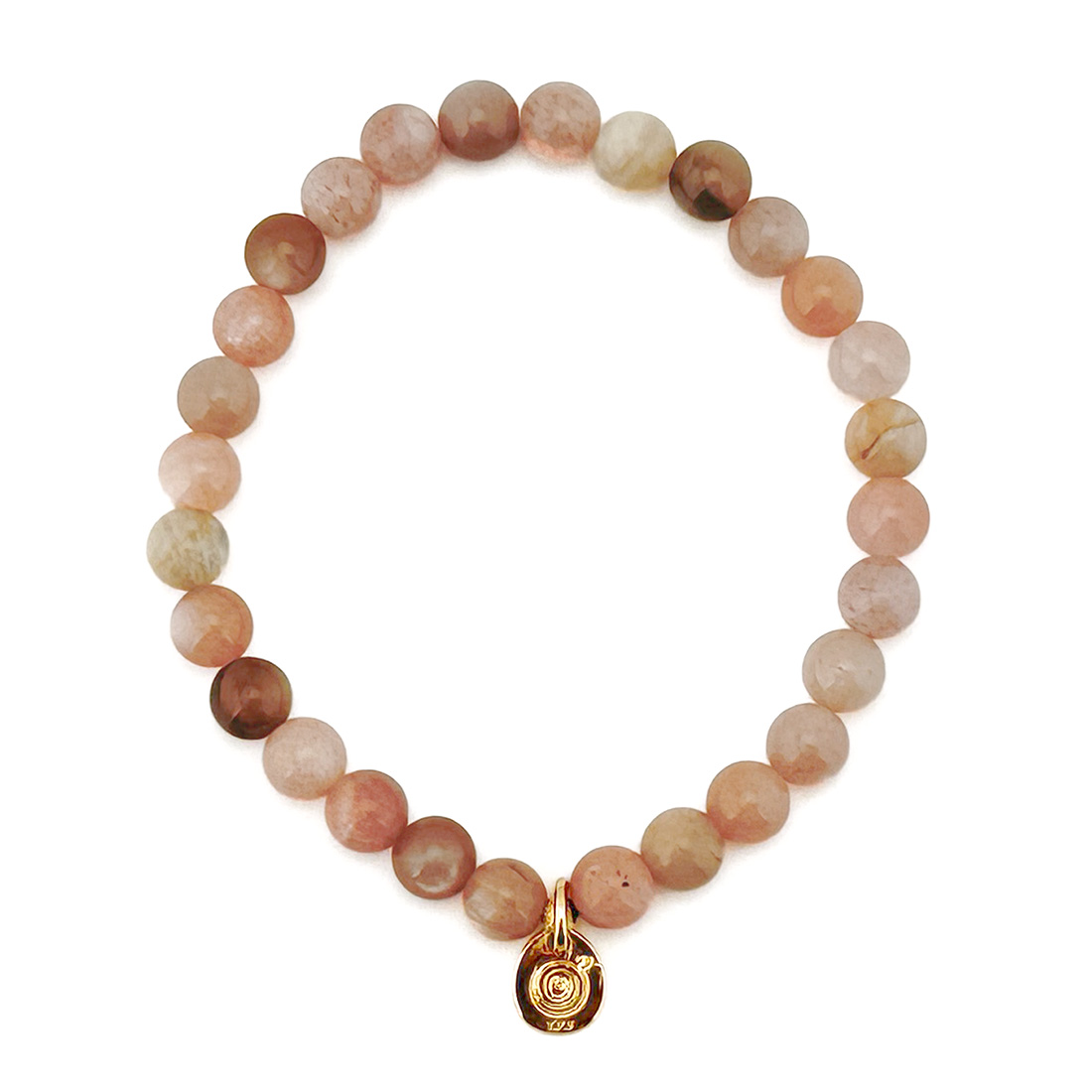 オレンジムーンストーン　ブレスレット　6mm