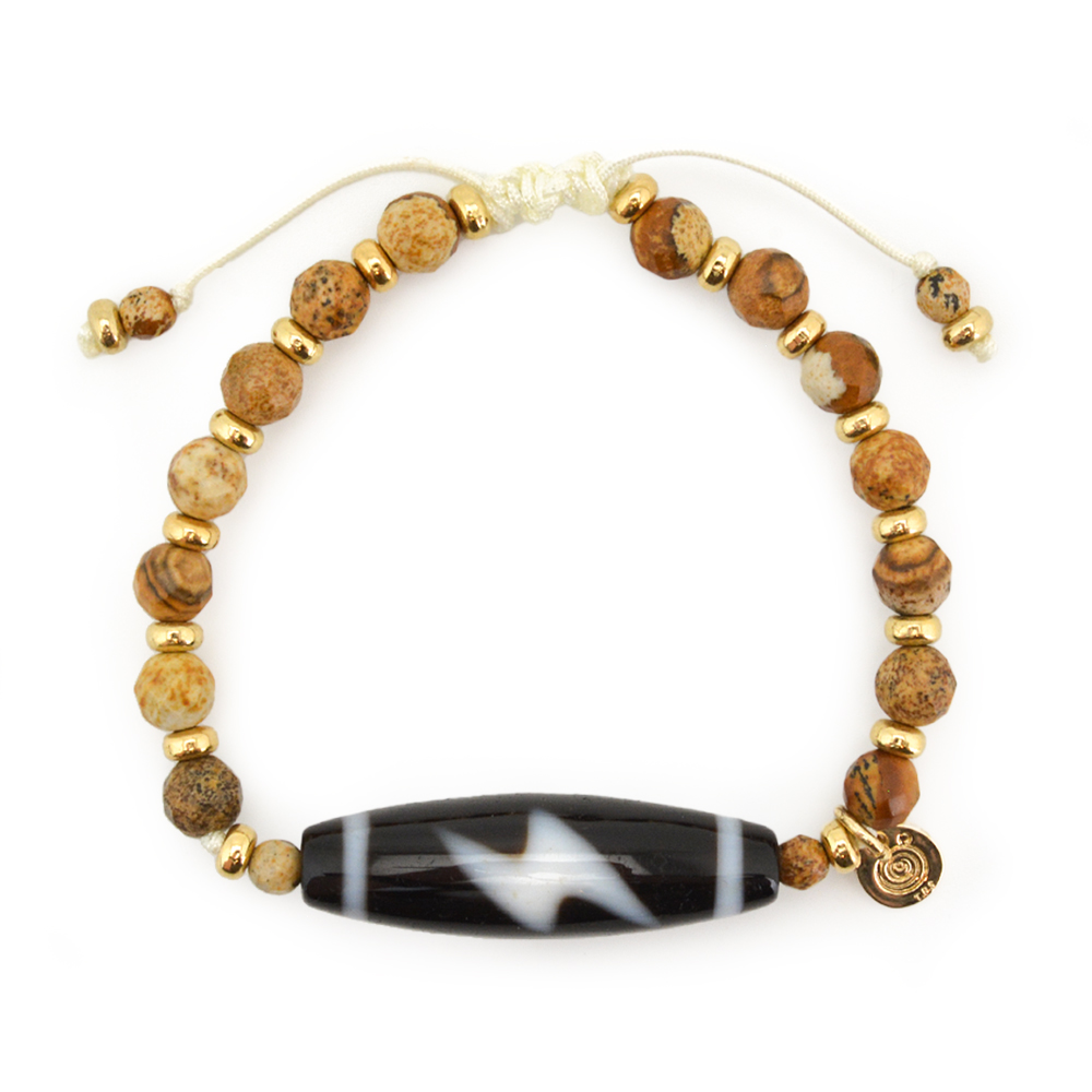 閃電五眼天珠ブレスレット