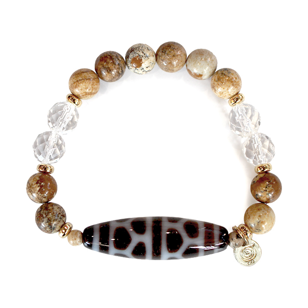 亀甲長壽天珠ブレスレット