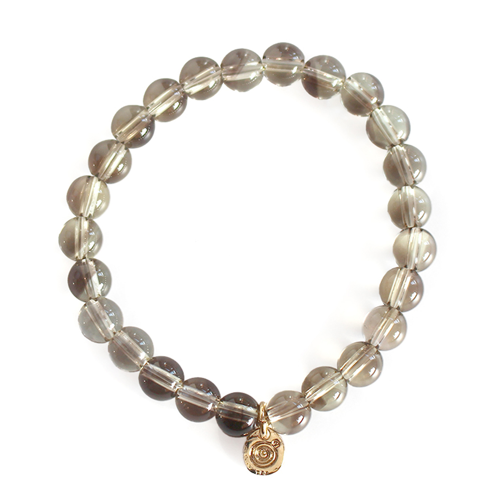 茶黄水晶ブレスレット