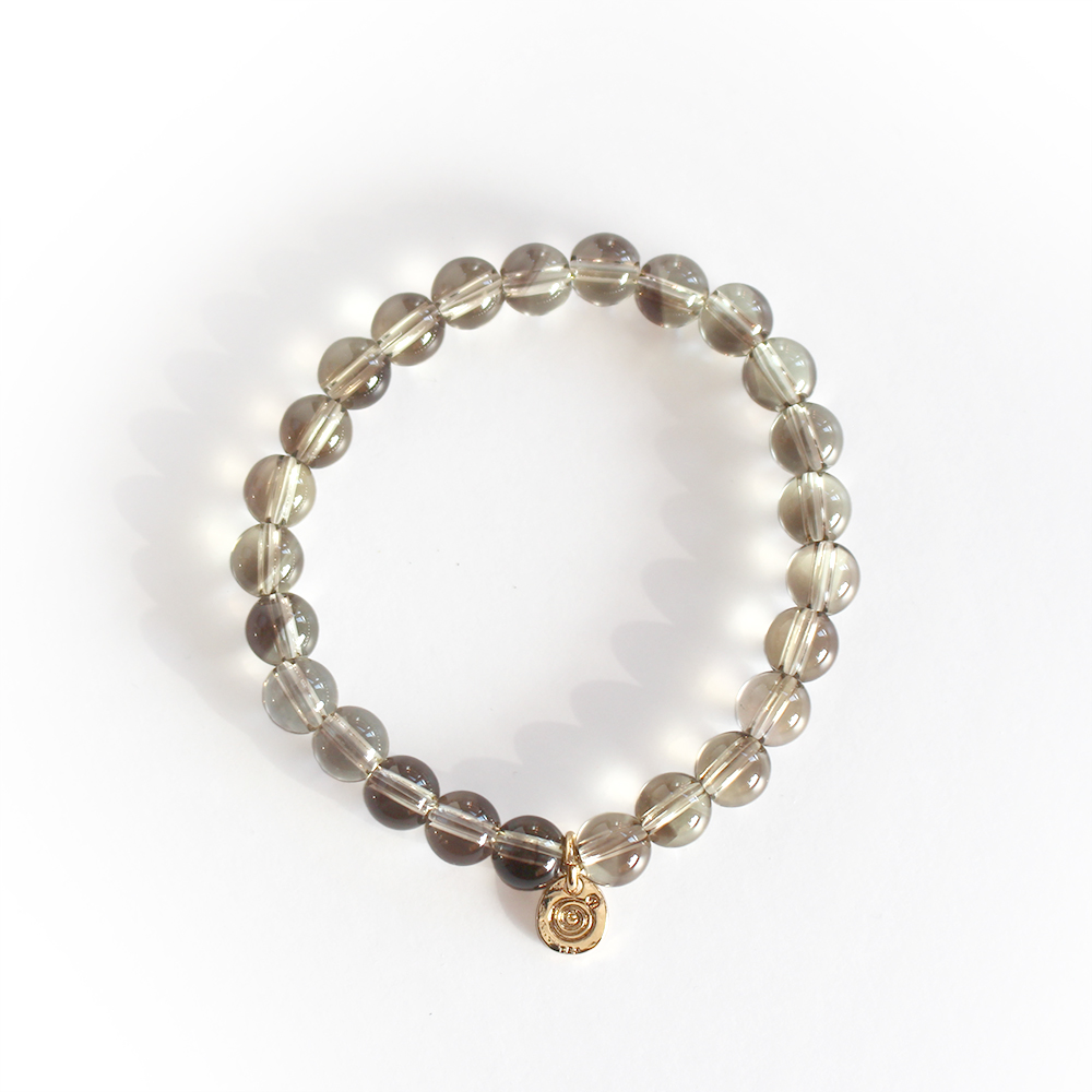茶黄水晶ブレスレット