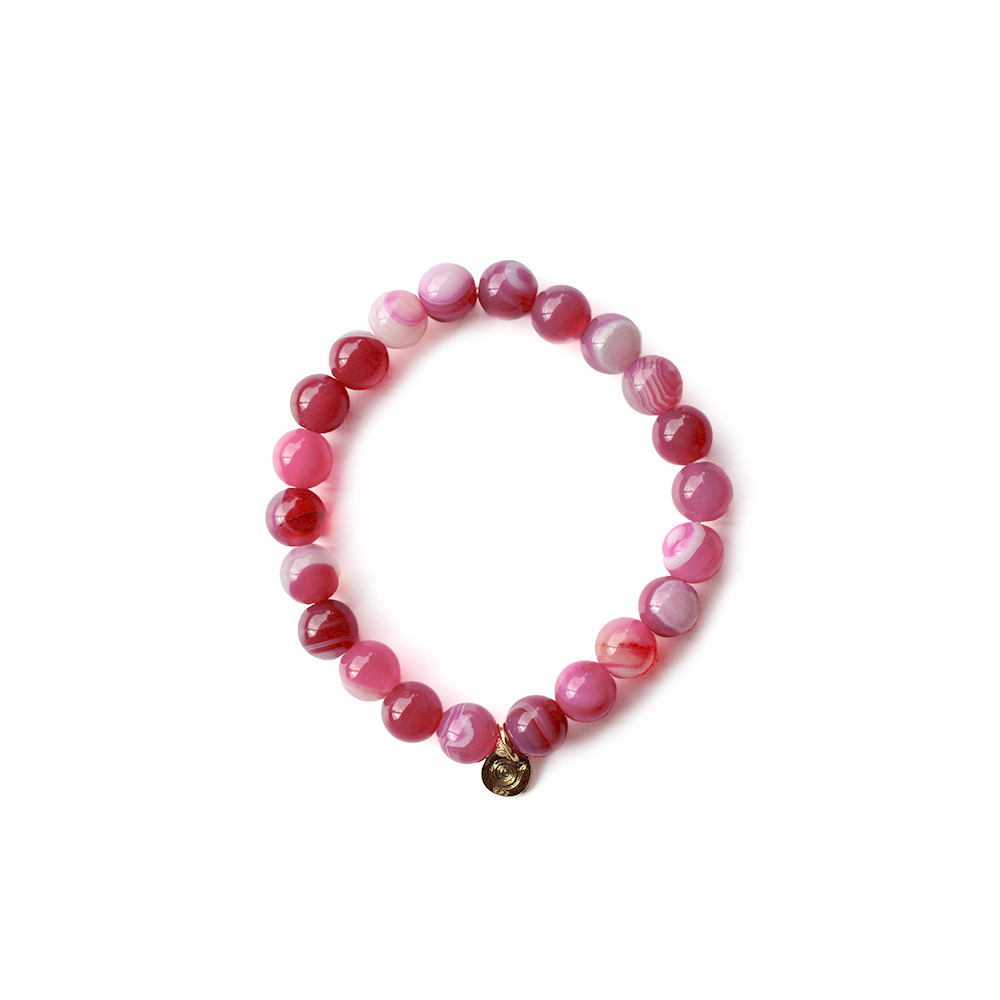 ピンクアゲートブレスレット
